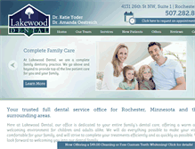 Tablet Screenshot of lakewooddental.net